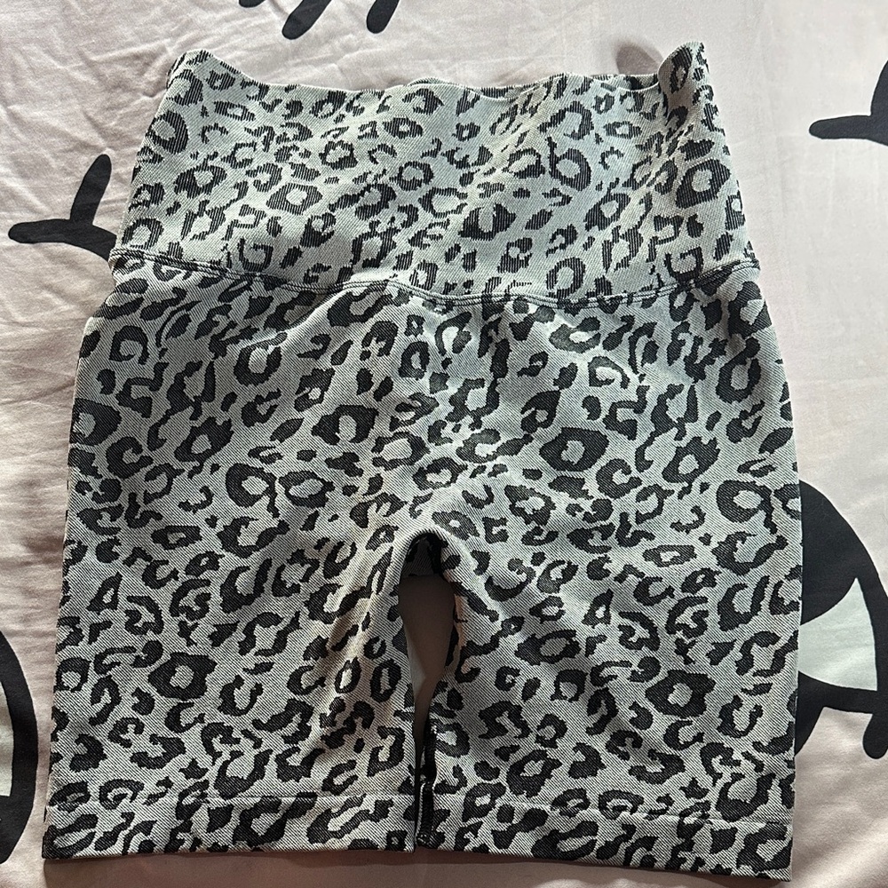 Leopard Print High-Waisted Shorts